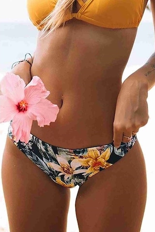 Angelsin Çiçekli Bikini Alt Çok Renkli