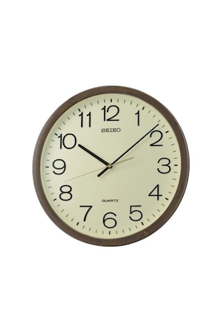 Seiko Qxa806b Kahverengi Renkli Plastik Kasa Quartz Mekanizmalı Duvar Saati Çok Renkli