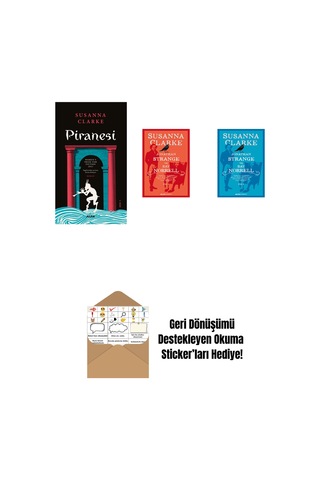 Piranesi + Jonathan Strange Ve Bay Norrell - 1 + Jonathan Strange Ve Bay Norrell - 2 + Okuma Sticker'ları