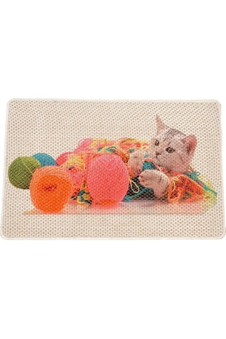 Karmat Resimli Kedi Tırmalama Paspası 45 x 70 CM