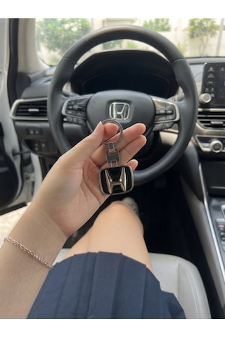 Honda İle Uyumlu Siyah Metal Anahtarlık Aksesuar Civic Jazz City