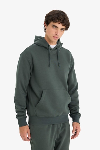 Defacto Regular Fit Kapüşonlu İçi Yumuşak Tüylü Kanguru Cepli Basic Düz Sweatshirt X8283az25augn1155 Yeşil