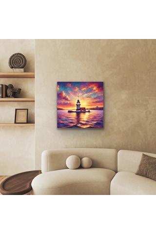 Kız Kulesi Kanvas Tablo 90x90cm