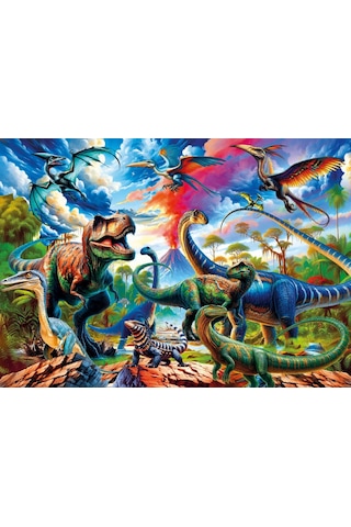 Ks Games 300 Parça Jurassic Country Dinazorlar Çocuk Puzzle - Serhat Filiz - 19256