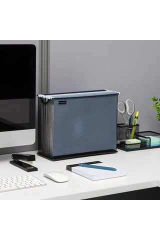 Fileroll-blk Taşınabilir Tekerlekli Metal File Kutu Dosya Klasör Sepeti Siyah Çok Renkli