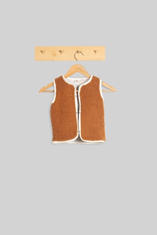 Luckka Heritage Puffy Astarlı Peluş Bebek Çocuk Yelek - Wellsoft Yelek - Ztpufyelek Kahverengi