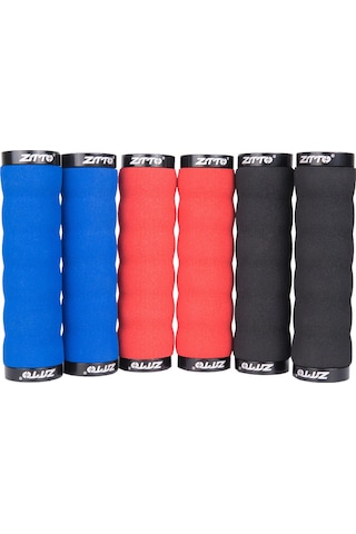 Folinda Sünger Bisiklet El Tutanları, Alüminyum Kilitleme Halkaları, Ergonomik Anti-skayma, Şok Emici, 22.2mm El Çubukları İçin, Ag30 Siyah Siyah