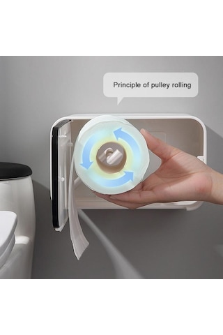 Mavi Mengnı Taşınabilir Tuvalet Kağıdı Tutucu Duvara Monte Banyo Depolama Rafı Yaratıcı Katlanabilir Askı Doku Kutusu Ev Tuvalet Kağıdı Tutucu