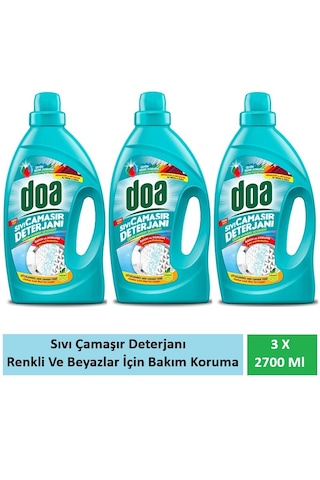 Doa Sıvı Çamaşır Deterjanı Renkliler Ve Beyazlar Bakım Ve Koruma 3 X 2700 Ml