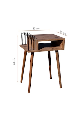 Plak Ve Pikap Sehpası Ahşap Ayaklı Atlantik Çam