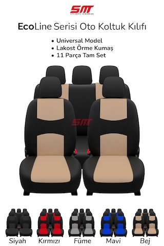 Ecoline Serisi Universal Oto Koltuk Kılıfı