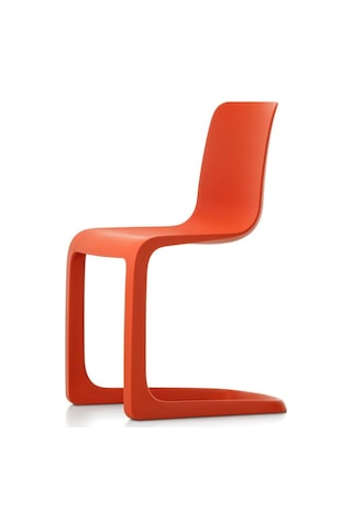 Vitra Evo - C Klasik Sandalye, Modern Yorum, Mat Yüzey, Ergonomik Tasarım, Geri Dönüştürülmüş Malzeme Kırmızı