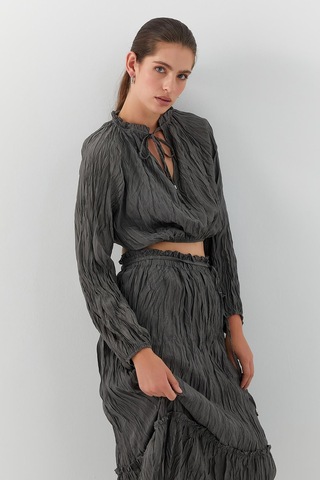 Kraş Dokulu Etek Takım Antrasit Antrasit