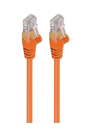 Cat6 Patch Kablo 1 Metre U/utp Lszh %100 Saf Bakır Cu/cu 1 Gigabit - Turuncu
