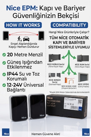 Epm Emniyet Fotoseli Emniyet Sensörü Otomatik Kapı Bariyer Yana Kayar Sürgülü Kapı Fotosel