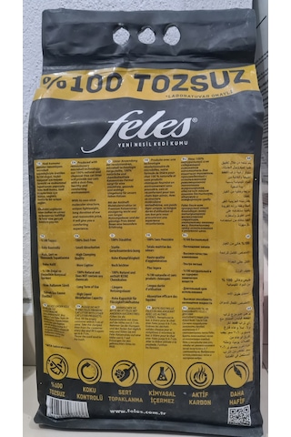 Feles Aktif Karbon Tozsuz Topaklaşan Kedi Kumu 10 L