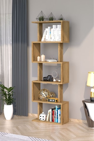 Zero Dekoratif Kitaplık Çam Çam