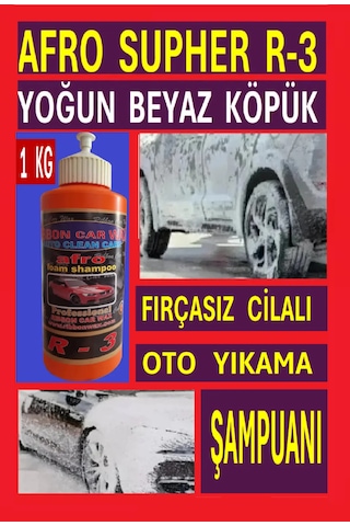 Rb Afro R-3 Fırçasız Oto Yıkama Şampuanı Beyaz Köpük 1 Kg