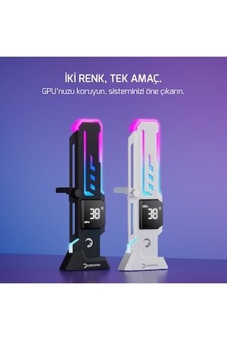Gamepower Heatsync V2 Argb Dikey Ekran Kartı Tutucu Siyah