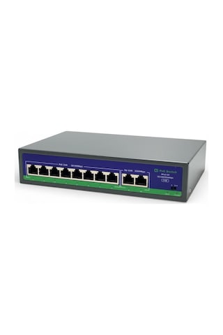 Novacom Nvc-hıf0820gbl-c 8+2 Port 10/100/1000 Gigabit Uplink Poe Switch