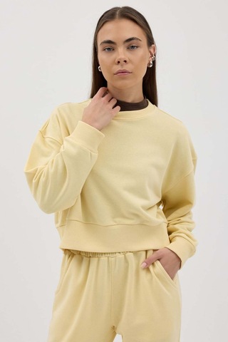 Buly Cozy Bisiklet Yaka Sweatshirt Butter Sarı