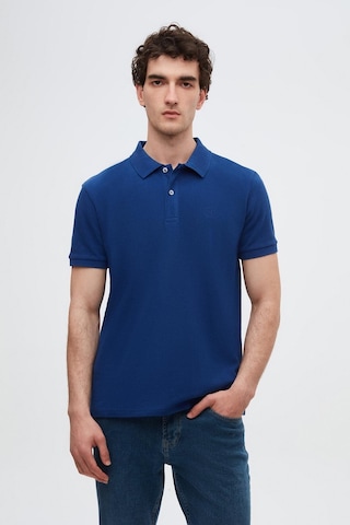 D's Damat Ds Damat Regular Fit Saks Mavi Pike Dokulu %100 Pamuk Kıvrılmaz Polo Yaka Nakışlı T-shirt 4HC14ORT51000 Saks Mavi