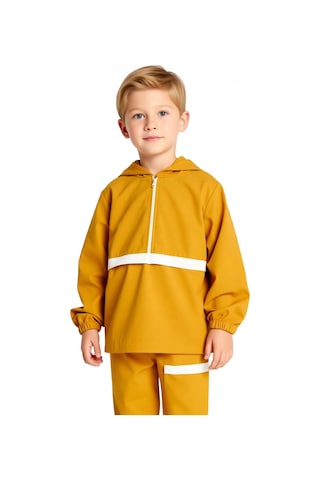 Frm Erkek Çocuk Pamuklu İnce Örme Kapüşonlu Sweatshirt Ve Eşofman Alt Kiremit