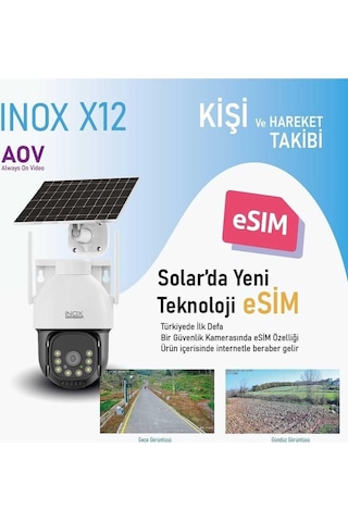 İnox X12 E-sim Solar Kamera 4mp-135675