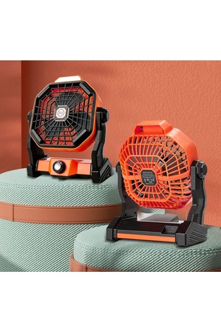 Mini Şarjlı Ledli Kare Fan Çok Renkli