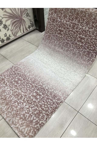 Saray Halı Şiraz 12433 R-1 Pudra Pembe Beyaz 100X200 Yolluk !
