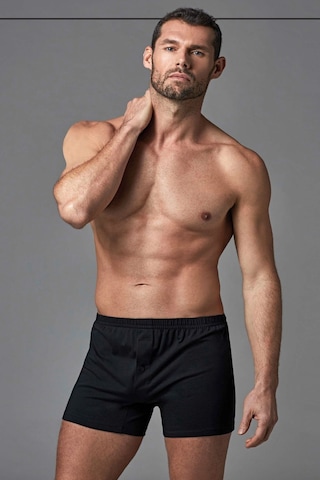 Dagi 1220 Erkek 2'li %100 Pamuk Penye Boxer-siyah Siyah