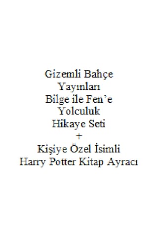 3. 4. Sınıf Hikaye Kitabı Seti Gizemli Bahçe Yayınları Bilge ile Fen'e Yolculuk + Kişiye Özel İsimli Harry Potter Kitap Ayracı