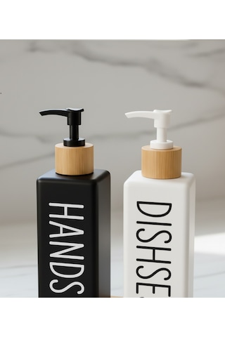 Kapris Dmr-8889 2li Bambu Tabaklı Kare Cam Sabunluk Renkli