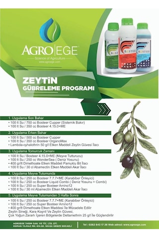Agroege Bosteer Sıvı Bakır 1 Lt