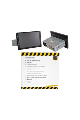 Twogo Go-i99 Şahin Mp5 Monitör 9 İnç Hd Dokunmatik Ekran Carplay, 60wx4, Usb, Bt, Aux, Fm, Tek Dın