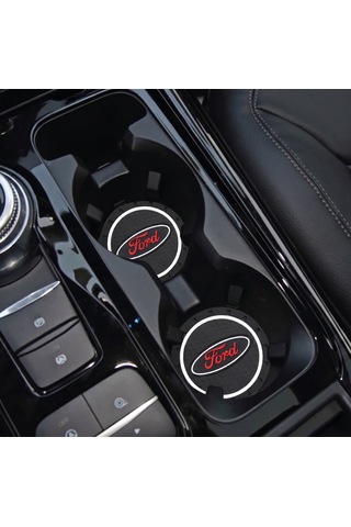 Ford Logolu Silikon Bardaklık Altlığı 2 Li Set Araç Içi Bardak Altlığı Aksesuar
