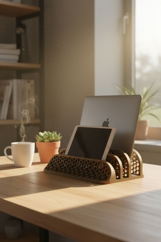 Laptop Ve Tablet Standı Kahverengi