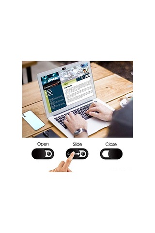 Gajeena Kamera Gizlilik Kapağı 3 Adet Siyah - Cep Telefonu Dizüstü Bilgisayar Tablet İçin Gizlilik Koruması, İnternet Kullanıırken Gözaltını Engelle