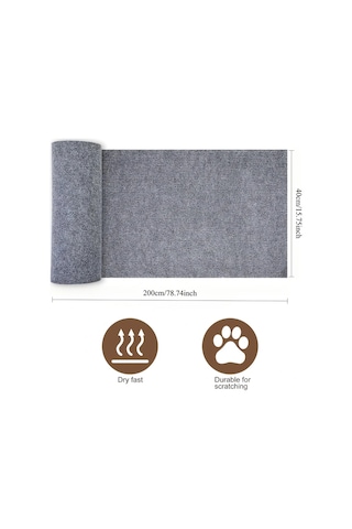 Honeybeeshop Kendinden Yapışkanlı Gri Mobilya Koruyucu Kedi Tırmalama Matı 15 75x78 74 İnç Koltuk Kapı