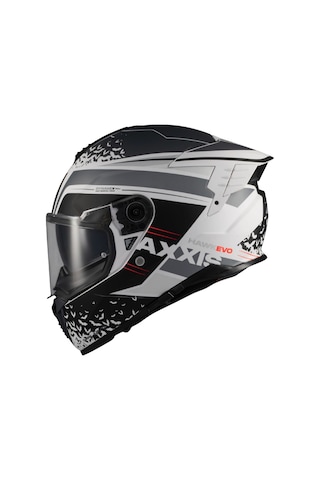 Axxis Hawk Evo Sv Dark Justice A2 Motorcu Kask Siyah Beyaz