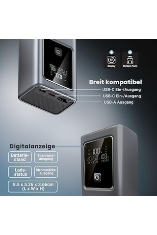 Patona 4238 Platinum Powerbank, 10000mah Taşınabilir Şarj Cihazı, 35w Pd Hızlı Şarj, 2 Usb-c Ve 1 Usb-a Portlu, Lcd Ekranlı Diğer