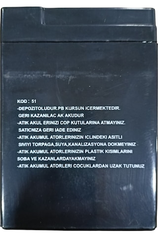 Akü Işıldak Fener Aküsü 6v 4a Akü