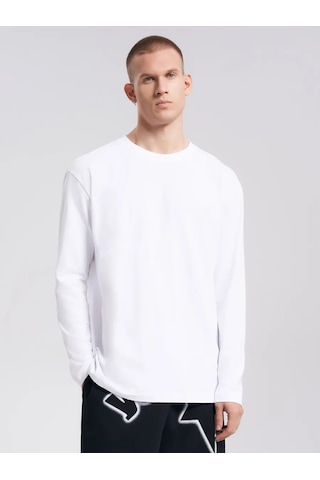 Tvoe Pamuklu Klasik Uzun Kollu Uzun Kollu Tişört 249007435 Beyaz