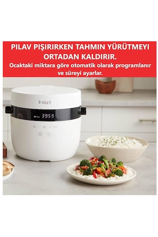 Instant Pot Hızlı Pilav Pişirici Ve Buharlı Pişirici - Otomatik, Buharlı Pişirici, Sote Ve Kızartma Makinesi, 40 Porsiyon Kapasiteli, 5 Lt