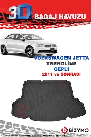 Volkswagen Jetta Trendline Cepli 2011+ 3D Bagaj Havuzu Bizymo