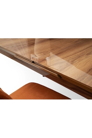 Kelebek Ortadan Açılır Büyüyen Yemek Masası Ceviz 70x120cm Ceviz