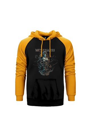 Meshuggah The Violent Sleep Of Reason Sarı Renk Reglan Kol Kapşonlu Sweatshirt Sarı