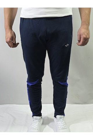 Jump Erkek Pamuklu 2 İplik Slim Fit Fermuarlı Paça Eşofman Altı Lacivert