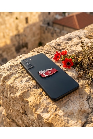 Türkiye Haritası İçinde Bayrağı Telefon Sticker 3d Metal Tasarım, Premium Kalite Arka Süs A300130 Diğer