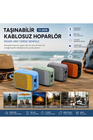 Kımısop Kms-312c Platoon Pl-4692 Bluetooth Wireless Hoparlör Speaker Renkli 5w Mini Mikrofon